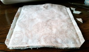 washcloth - corners clipped